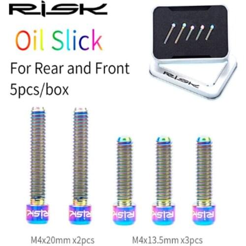 RISK Mtb Road Bike Derailleur Bolts Titanium M4x13.5/20 mm