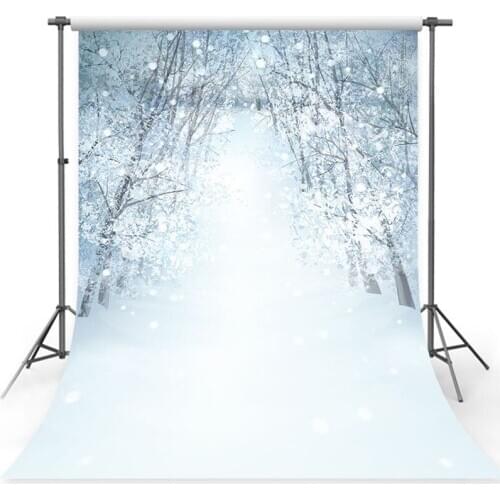 Christmas Photography Backdrop Snow Forest Christmas Tree Holiday Party Winter Season Decor Children Background Photobooth