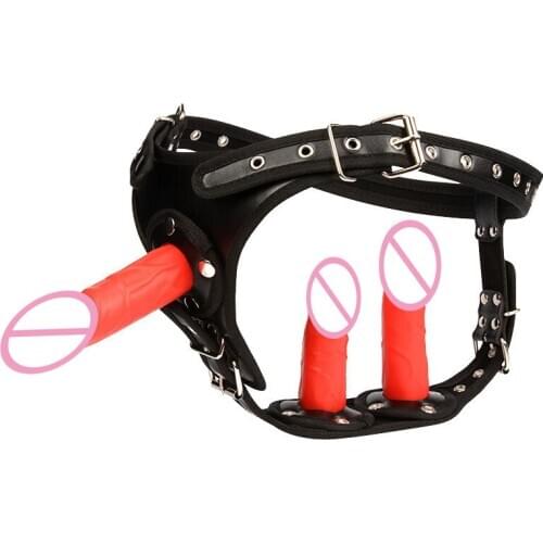 Detachable Vibrator Dildo Underwear Triple Strapon Dildo Anal Plug Penis Pants Adult Sex Toys For Women Strap On Lesbian Couples