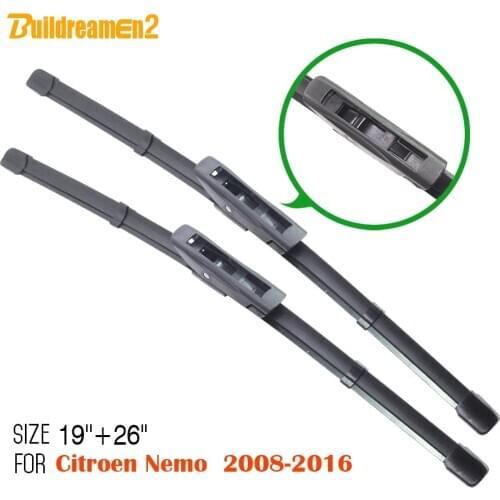 Buildreamen2 For 2008-2016 Citroen Nemo Vehicle Frameless Windscreen Soft Rubber Windshield Wiper Blades Free Postage