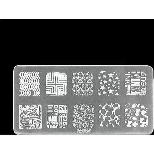 Nail Art Stamp Stencil Stamping Template Plate Set Stamper Scraping Kit Tool Tool Stamp And Design stickers Nail Random C1S2