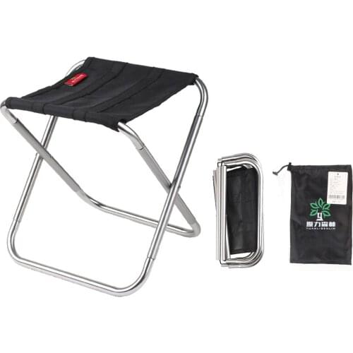 Camping Stool Folding Camp Chair with Storage Bag Aluminum Fishing Chair Lightweight Portable Easy To Carry Outdoor Furniture