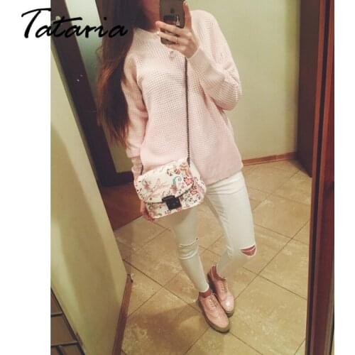 Tataria Winter Sweater Women Plus Size Womens Sweaters And Pullovers Knitted Long Sleeve Off Shoulder Sweaters For Women Pull