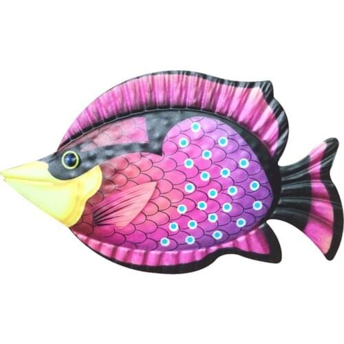 Garden Crafts Ornaments Outdoor Decoration 17.5*30*1CM Office Multifunction Porch Home Balcony Gardening Iron Fish