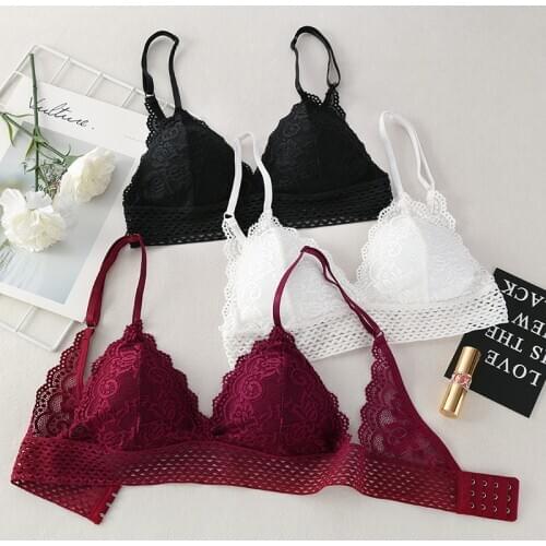Sexy Lingerie Lace Bra Wireless Push Up Bras for Women Soutien Gorge Backless Comfortable Bralette