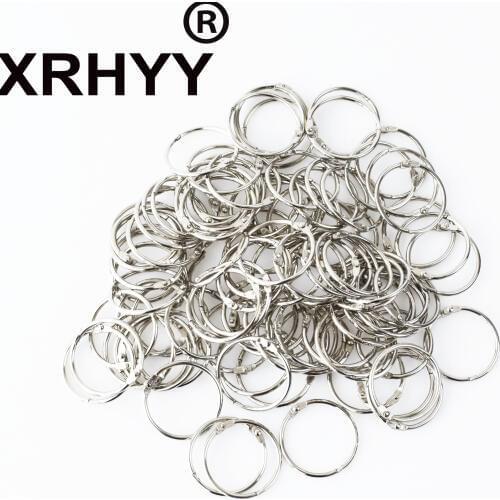 1 Inch and 0.75 Inch Book Rings Loose Leaf Binder Rings, Silver, 100 Pieces