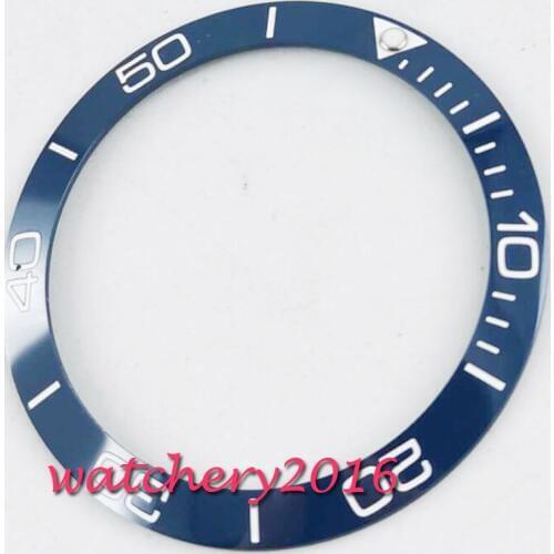 38mm blue ceramic bezel insert for 40mm submariner mens watch