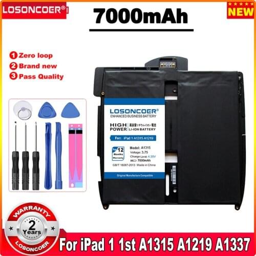 5900mAh 3.75V A1315 Battery For Apple iPad 1 1st Generation A1315 A1219 A1337 616-0448 616-0478 969TA028H Series Laptop Battery