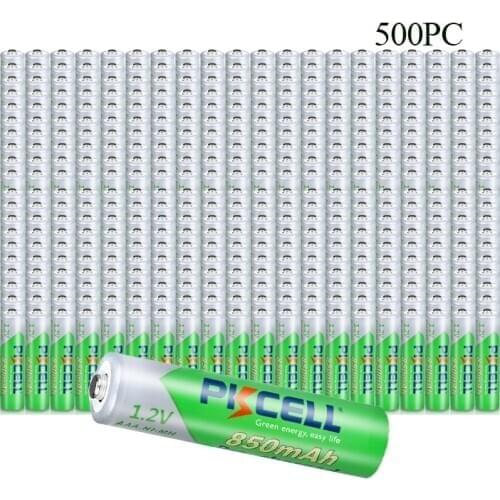 500PC PKCELL 850mah 1.2V AAA Battery NI-MH AAA Rechargeable Battery 3A Low Self Discharge batteries