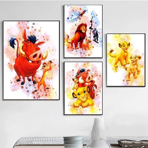 Diamond Painting Watercolor Disney Lion King 5D DIY Diamond Embroidery Sale Cross Stitch Full Square Mosaic Home Decoration