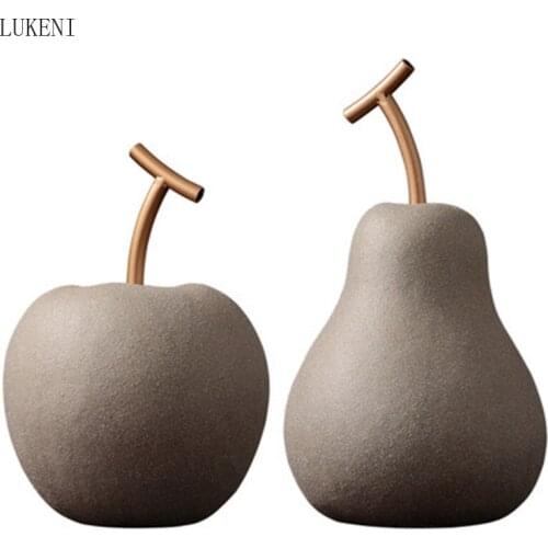 American Modern Minimalist Creative Cement Ceramic Fruit Decorations Home Living Room Wine Cabinet Porch Soft Decorations