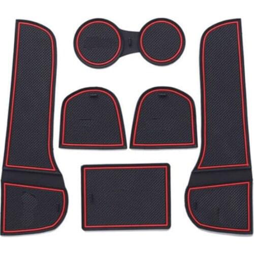 Car Anti-Dirty Pad Door Groove Gate Slot Cup Armrest Storage Pad Anti-Slip Mat For Audi Q3 Low Configuration