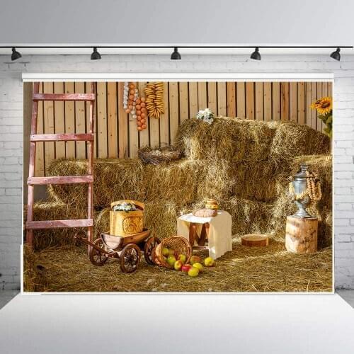 BEIPOTO Hay farm apples cart barrel barn backdrop photography background for photo studio kid booth props photocall vinyl B-917