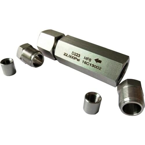 Free shipping Wellness Model : D223-HF6 22,000 PSI pressure 3/8'' Thread stainless steel ball check valves