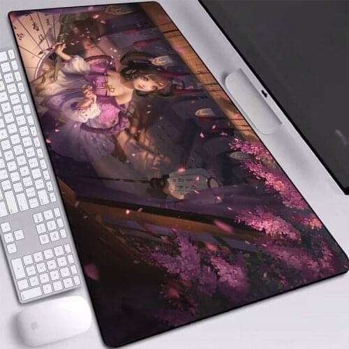 Gaming Mouse Large Pad Anime Cute Girl Nature Anti-slip Rubber with Precision Hemming Desk Mats for Lolicon Anime Fan