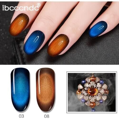 IBCCCNDC 10ml UV Gel Nail Polish 3D Cat Eey Gem Gel LED Lamp GelLak Soak Off Gelpolish Semi Permanent Varnish Lucky Lacquer