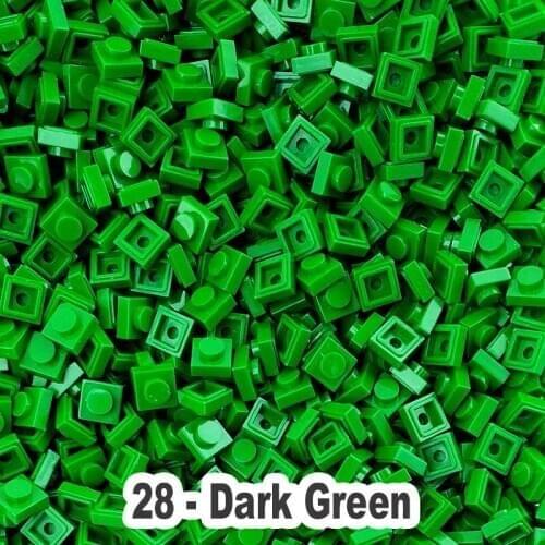 L*going 3024 Educational Toy Plastic Small Building Blocks Brick Accessory 1X1 Plate No.28 Green Pixel Art DIY Toys for Children