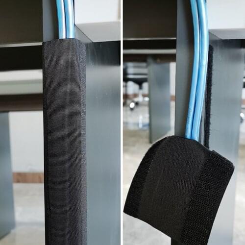 Magic Tape Carpet Nylon Wire Cover Floor Cable Wrap Wall Cable Organizer Hook-and-loop Wire and Cable Cover for Floor/Carpet