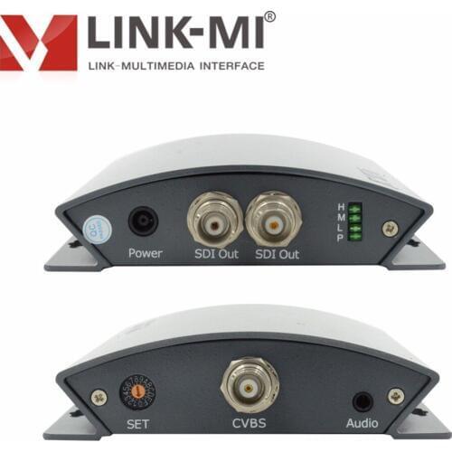 LINK-MI PCS01 Professional CVBS/AV to 3G/HD/SD SDI Converter Box With Video Audio Up to 1080p 3g sdi encoder with DIP Switch