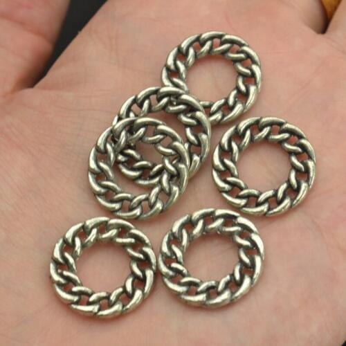 10 pcs free shipping Retro silver color charms diy metal ring pendant for necklace&bracelets jewelry making 20*20 mm 3387A