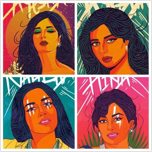 Colored Drawing Girl 5D Diy Full Square and Round Diamond Painting Embroidery Cross Stitch Kit Wall Art Handcraft Home Decor