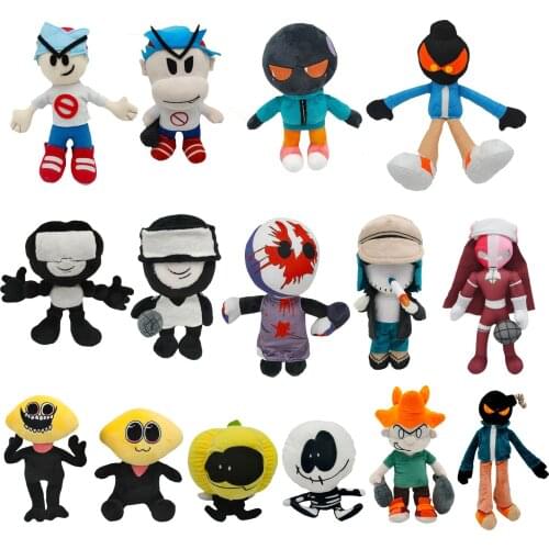 New Friday Night Funkin Plush Toys Cute Soft Stuffed Spooky Month Skid and Pump Pillow Dolls For Kid Girls Birthday Gift