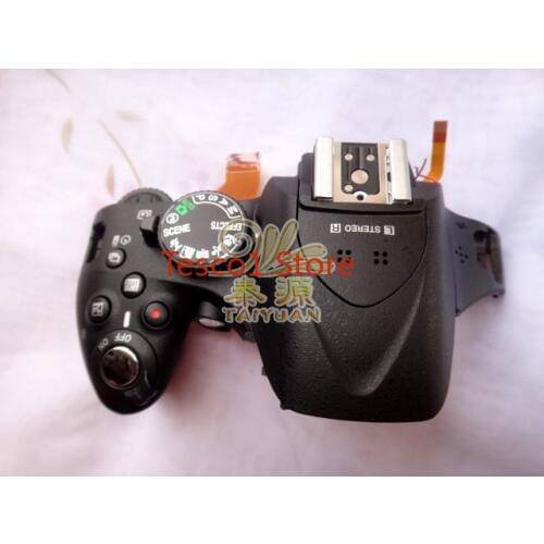 Original black top cover assembly and button assembly replacement for Nikon D5200 digital SLR camera repair
