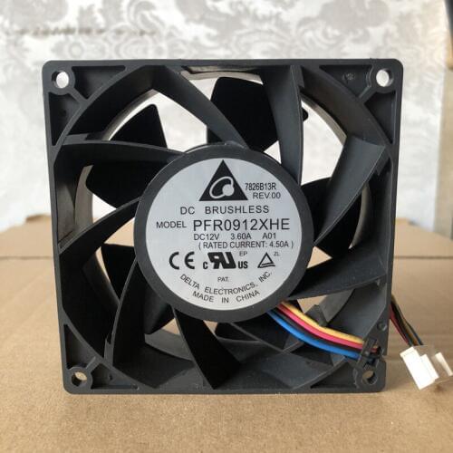 Originalfor PFR0912XHE DC 12V 4.5A 90*90*38mm 9cm 90mm For DELL Server Extensions machine cooling fan
