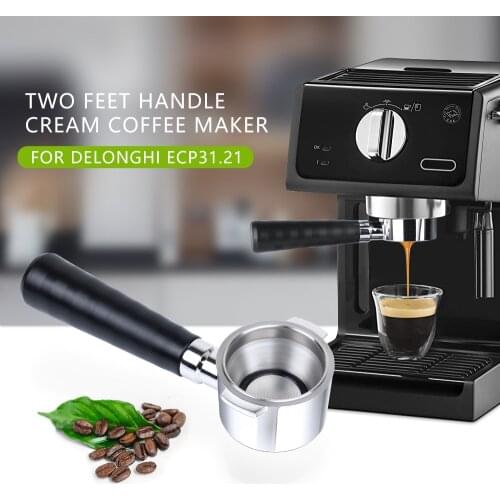 Bottomless Portafilter 51mm 304 stainless steel for Delonghi ECP31 machine Filter Holderبورتافلتر ديلونجي