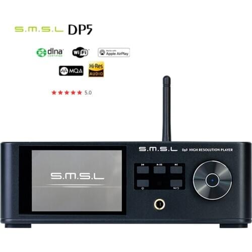 SMSL DP5 MQA Full Decoding HIFI Network Music Player ES9038Pro Streaming Playback DSD256 IIS USB Bluetooth Player