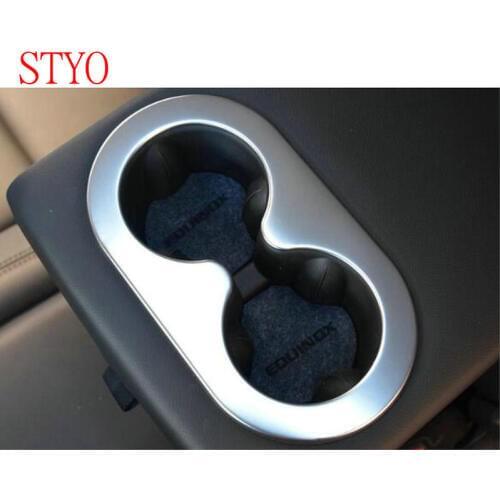 STYO Car ABS Rear Seat Water Cup Holder Frame Cover Trim For Chevrolet Equinox 2017 2018