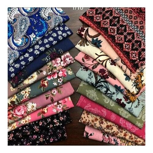 Rayon fabric dark floral printed fabric dress fabricLFCK080037