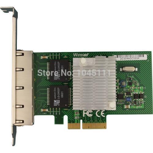 Winyao WYI350-T4 RJ45 PCI-E Gigabit Ethernet Network Adapter Card NIC inteli350t4 1000Mbps VLAN ESXI ISCSI PXE remote boot