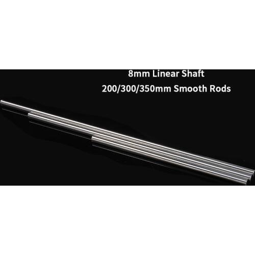 1PC 8mm Linear Shaft 200/300/350mm Smooth Rods Rail 3D Printers Parts Chrome Plated Guide Slide Part