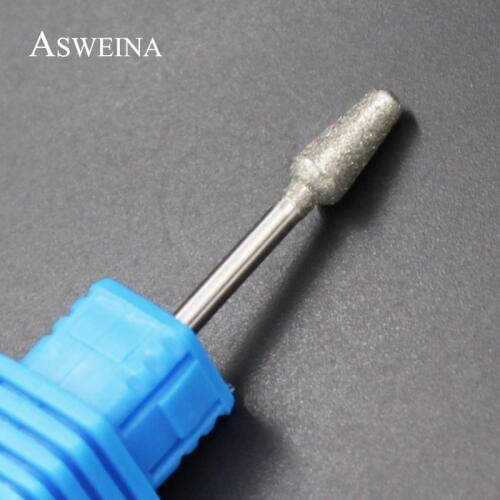 ASWEINA 1PC Diamond Burrs Nail Drills Bit Stainless Steel Handle Cutter For Manicure Remove Nail Gel Professional Tool