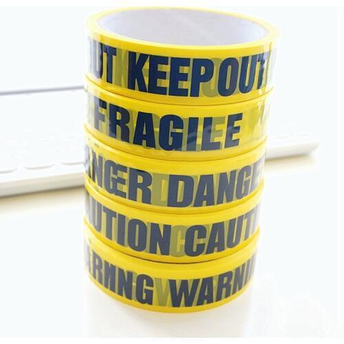 1/Roll DIY Sticker 24mm*25m Opp Yellow Warning Tapes Caution Barrier Safety Reminder For Home Store Warehouse Factory School