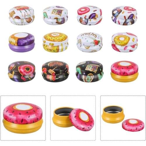 12pcs Vintage Round Candle Jar Travel Tins Candle Storage Container Spices Balms Gels Storage Box DIY Candle Making Kit