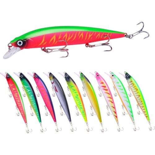 9pcs Big Minnow Fishing Lures Wobblers Crankbaits Jerkbaits Artificial Hard Baits Hooks 3D Eyes for Fishing Carp Pesca Isca