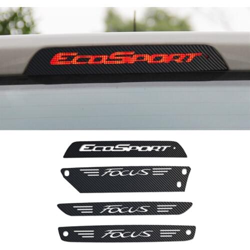 Car High Brake Light Sticker Carbon Fiber Auto Emblem Decal Accessories For Ford Focus Mondeo Kuga S MAX Fiesta Ranger Mustang