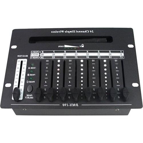 Battery Wireless Mini 24 Channel Controller Dmx 512 For Stage Dj LED Disco Light Controller