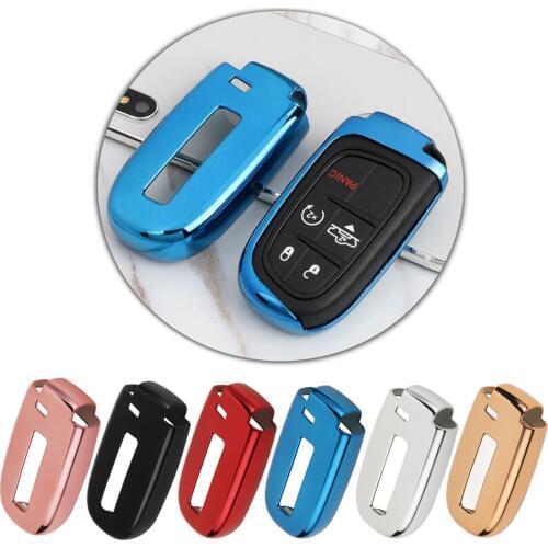 TPU Remote Smart Key Cover Fob Case Shell For Dodge Journey Charger for Jeep Renegade Grand Cherokee for Chrysler 200 300