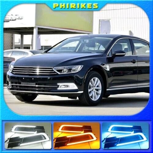 2pcs For Volkswagen VW Magotan 2017-2019 LED DRL For Magotan led fog lamps daytime running light