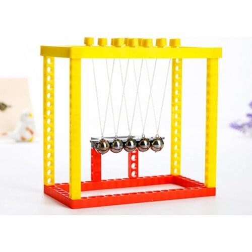 Physics Newton Cradle Toy with Balance Balls Educational Plastic Science Experiment Kid Toy for Gift Ornaments