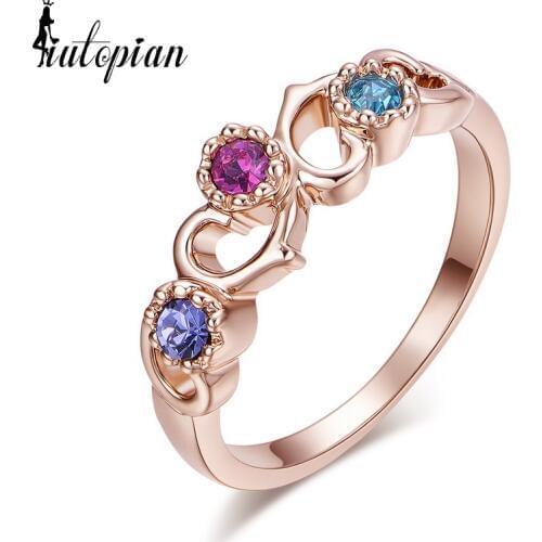 Italina Rigant 18KGP Ring Made With Austrian Crystal Stellux High Quality NO MOQ 1#RG95777