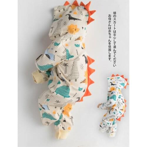 Baby Jumpsuit Cute Dinosaur Pattern Toddler Jumpsuit Baby Girl Clothes Long Sleeve Casual Baby Jumpsuit