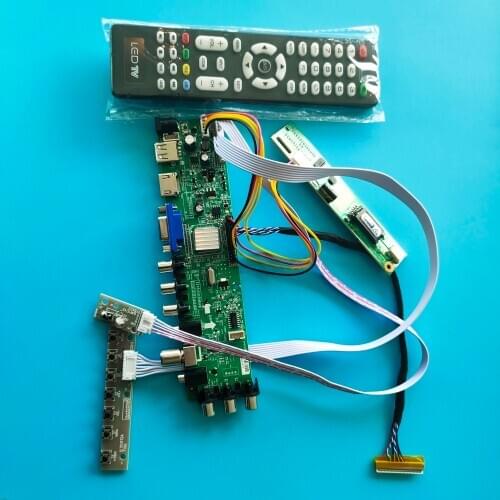 Kit For B154EW04 V.2 remote TV USB AV LCD DVB-C DVB-T 30pin 15.4" 1280X800 board Panel Controller HDMI Digital VGA CCFL