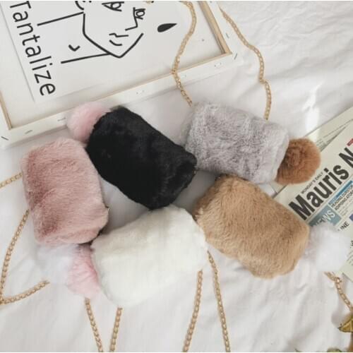 Summer Bag Ladies Plush Shoulder Cute Bag Cartoon Stuffed Bear Plush Backpack Storage Children Zipper Bag Gift