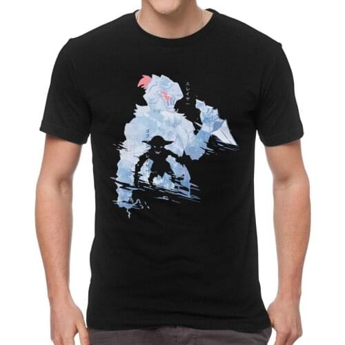 Fashion Goblin Slayer T Shirt Men Short Sleeve Cotton T-shirt Otaku Dark Fantasy Anime Manga Tee Streetwear Tshirts Gift