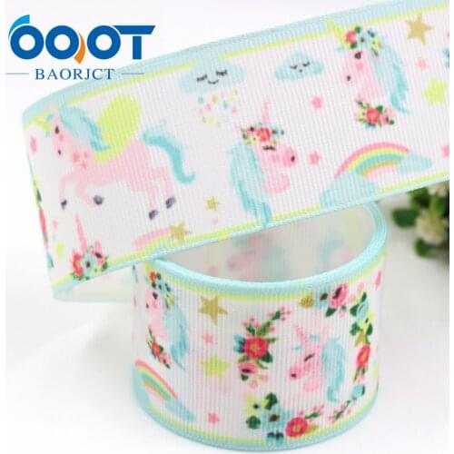 OOOT BAORJCT 181311 38 mm 10 yards Cartoon ribbons thermal transfer printing lattice wedding accessories DIY handmade materials