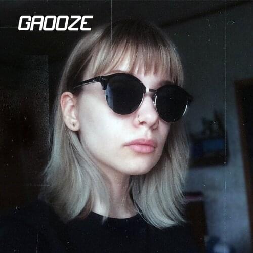 GAOOZE Vintage Round Womens Sunglasses 2021 Sun Glasses for Fishing Men Retro Luxury Zonnebril Dames Designer Gafas De Sol J035